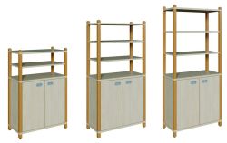 Stollenschrank zweitürig + Regalaufsatz